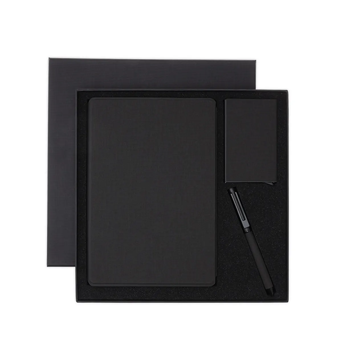 Premium corporate gift sets with notebook pen and card holder in luxury gift box
