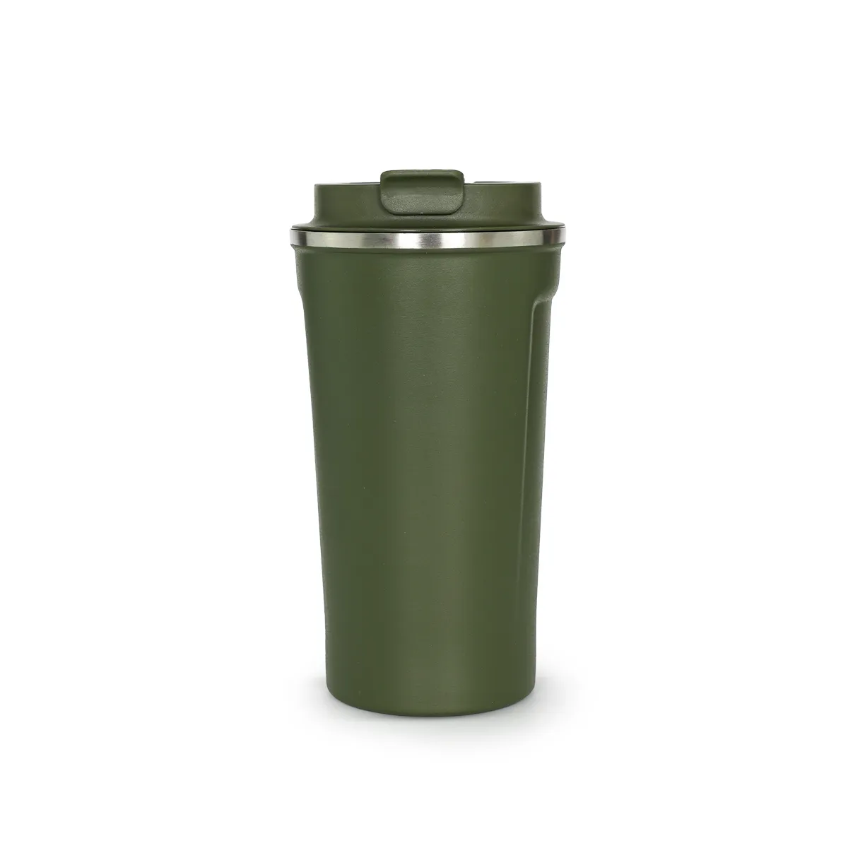 Drinkware-green stainless steel thermal travel mugs